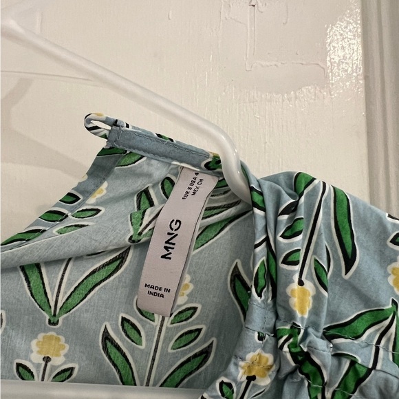 MANGO patterned maxi dress with open back - Picture 4 of 5